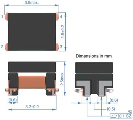 TDK ACT1210E Ethernet 10BASE-T1S Common Mode Filters
